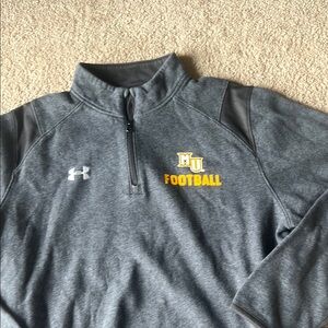 Under Armour Gray and Black Quarter-Zip with MU Logo